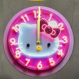 Hello Kitty Pink and Purple Wall Clock